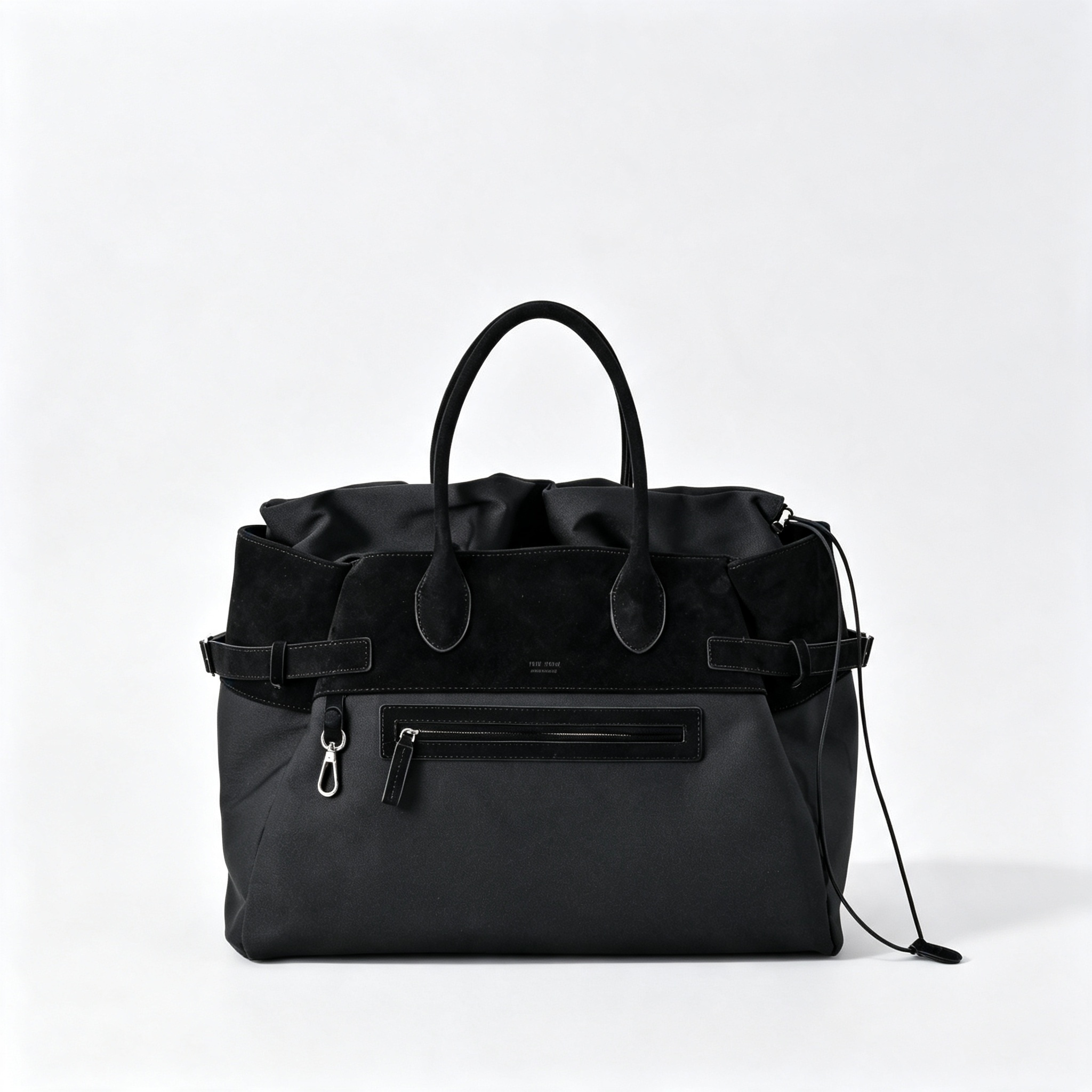 The Row Margaux 17 Inside Out Tote – Nylon & Suede Leather Large Capacity Handbag,