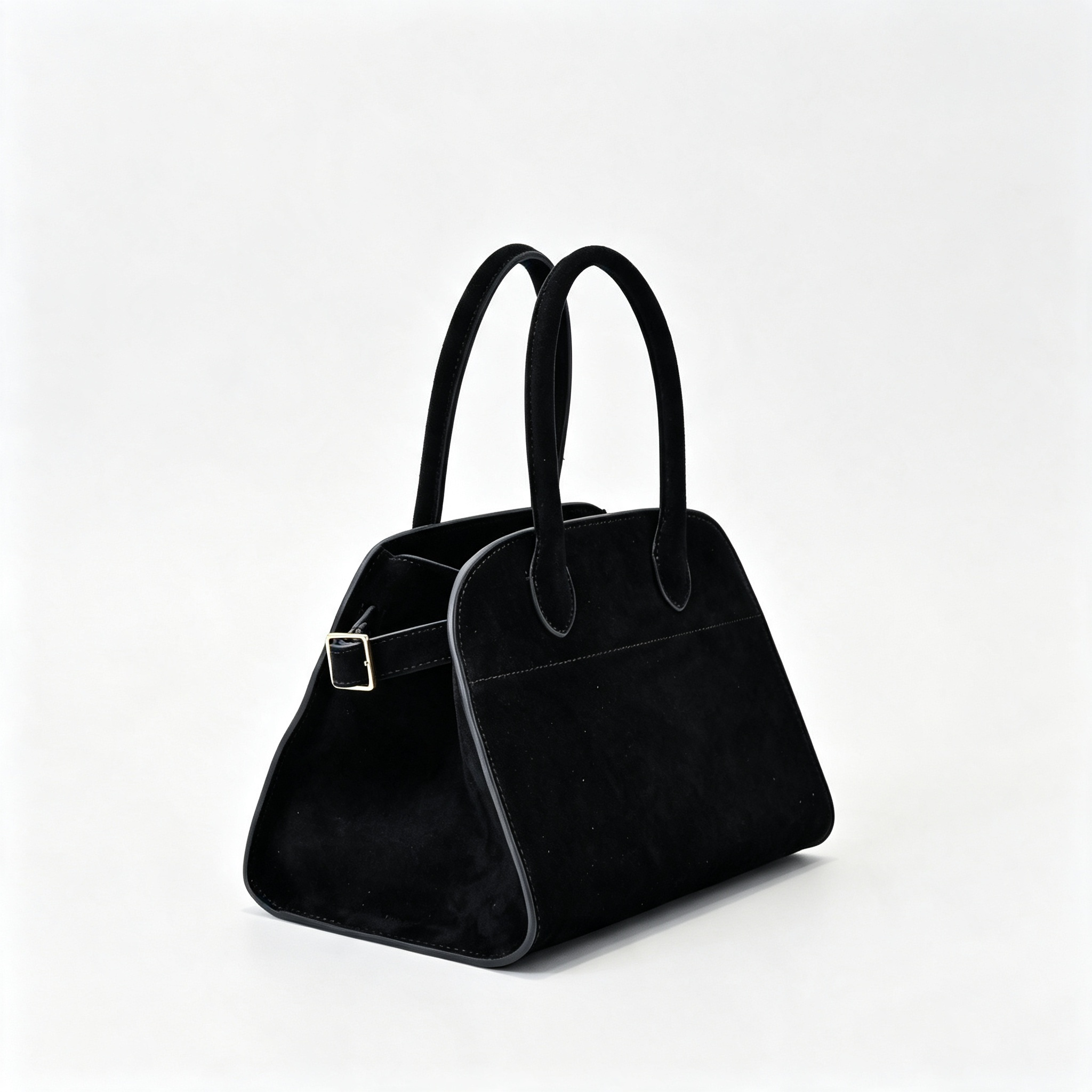The Row Soft Margaux 12 Leather Tote Bag | Large Capacity Commuter Handbag with Detachable Strap | Women's Designer Shoulder Bag