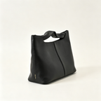 The Row Camden Medium Leather Bag | 32cm Black Smooth Calfskin Shoulder Bag | Minimalist Crossbody Tote