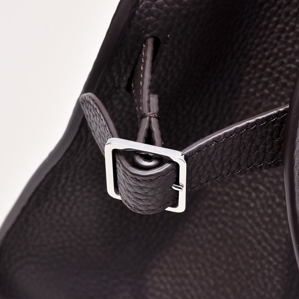 The Row Soft Margaux 12 Leather Tote Bag | Large Capacity Commuter Handbag with Detachable Strap | Women's Designer Shoulder Bag