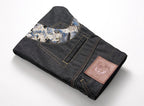 Evisu Men's "Great Wave" Ukiyo-e Embroidered Jeans – Raw Denim Japanese Streetwear