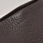The Row N/S Park Large Tote Bag | 38cm Grained Calfskin Leather Bucket Bag | Espresso/Dark Brown