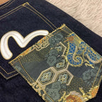 EVISU Multi-Pocket Jeans with Heavyweight Embroidery