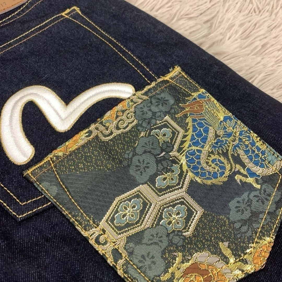 EVISU Multi-Pocket Jeans with Heavyweight Embroidery
