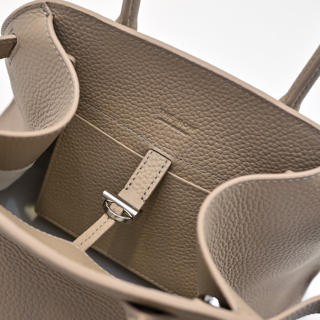 The Row Soft Margaux 10 Leather Tote Bag | Minimalist Commuter Handbag with Detachable Strap | Women's Designer Shoulder Bag