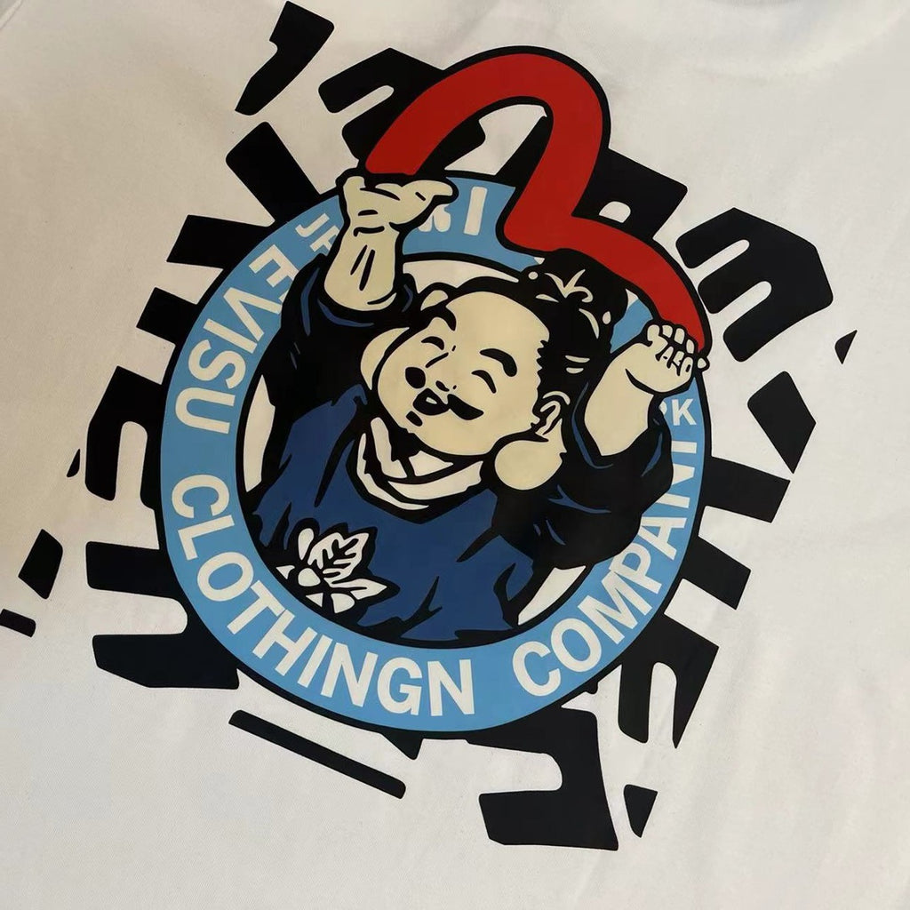 EVISU Brand "God of Fortune Holding the M" T-Shirt