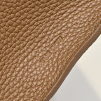 The Row Margaux 10 Satchel Bag | 30cm Pebbled Caviar Leather Tote | Taupe Structured Handbag
