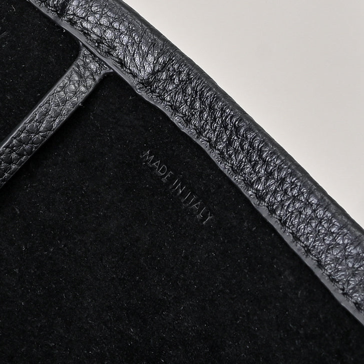 The Row Park Large Tote Bag | 50cm Pebbled Leather Tote | Black Minimalist Handbag