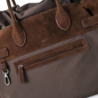 The Row Margaux 17 Inside Out Tote – Nylon & Suede Leather Large Capacity Handbag,