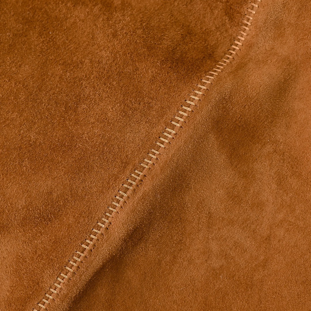 The Row Bindle Medium Suede Shoulder Bag | 36cm Hobo Tote | Caramel Slouchy Handbag