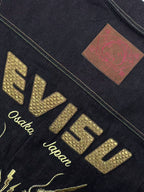 EVISU Gold Dragon Embroidered Denim Jacket