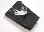 Evisu Men's "Wings" Embroidered Jeans – Raw Denim Japanese Streetwear