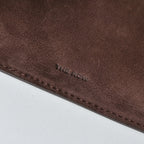 The Row Margaux 12 Small Suede Bag | 32cm Suede Leather Top Handle Tote | Espresso Brown Margaux Handbag