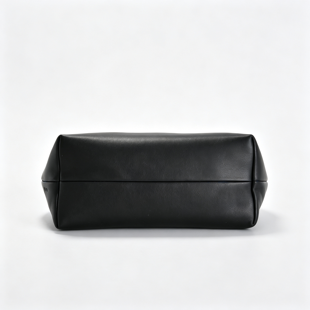 The Row Terrasse To Go Mini Shoulder Bag | 27cm Soft Lambskin Underarm Bag | Black Minimalist Handbag