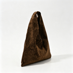 The Row Large Bindle Suede Shoulder Bag | 46cm Oversized Hobo Tote | Dark Brown Slouchy Handbag