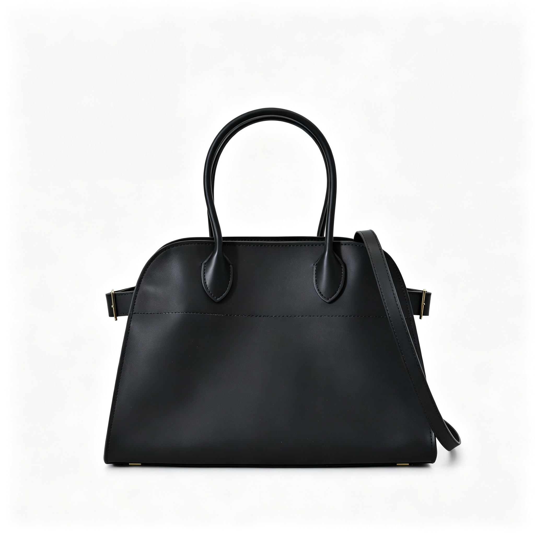 Soft Margaux 12 Bag in Pebbled Leather – Elegant Women’s Shoulder & Crossbody Tote, Black/Brown