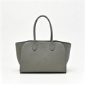 The Row Margaux 10 Satchel Bag | 30cm Pebbled Caviar Leather Tote | Taupe Structured Handbag