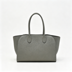 The Row Margaux 10 Satchel Bag | 30cm Pebbled Caviar Leather Tote | Taupe Structured Handbag