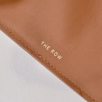 The Row Margaux 17 Large Bag | 38.5cm Smooth Calfskin Leather Top Handle Bag | Tan/Caramel Margaux Tote