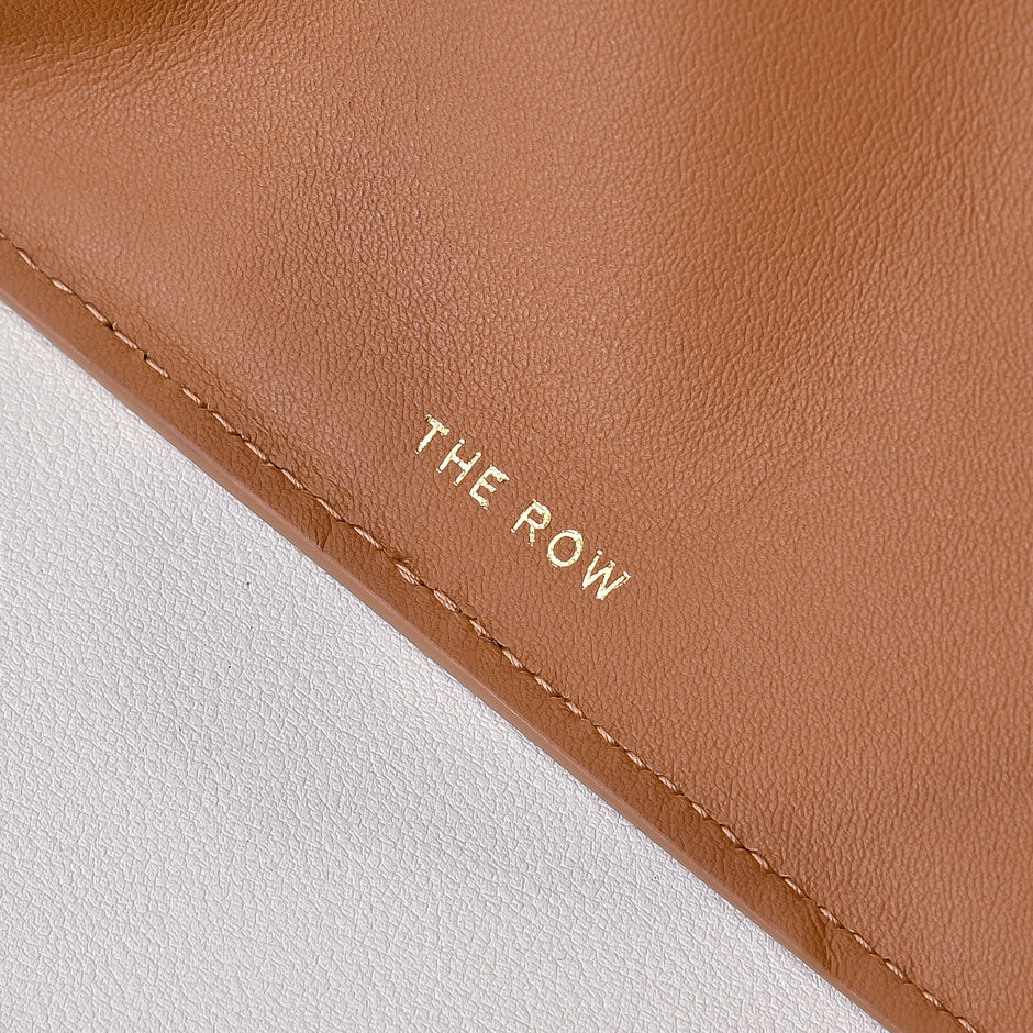The Row Margaux 17 Large Bag | 38.5cm Smooth Calfskin Leather Top Handle Bag | Tan/Caramel Margaux Tote