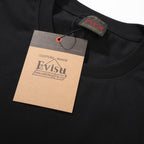 EVISU KURO Series White Crew-Neck Short-Sleeve T-Shirt