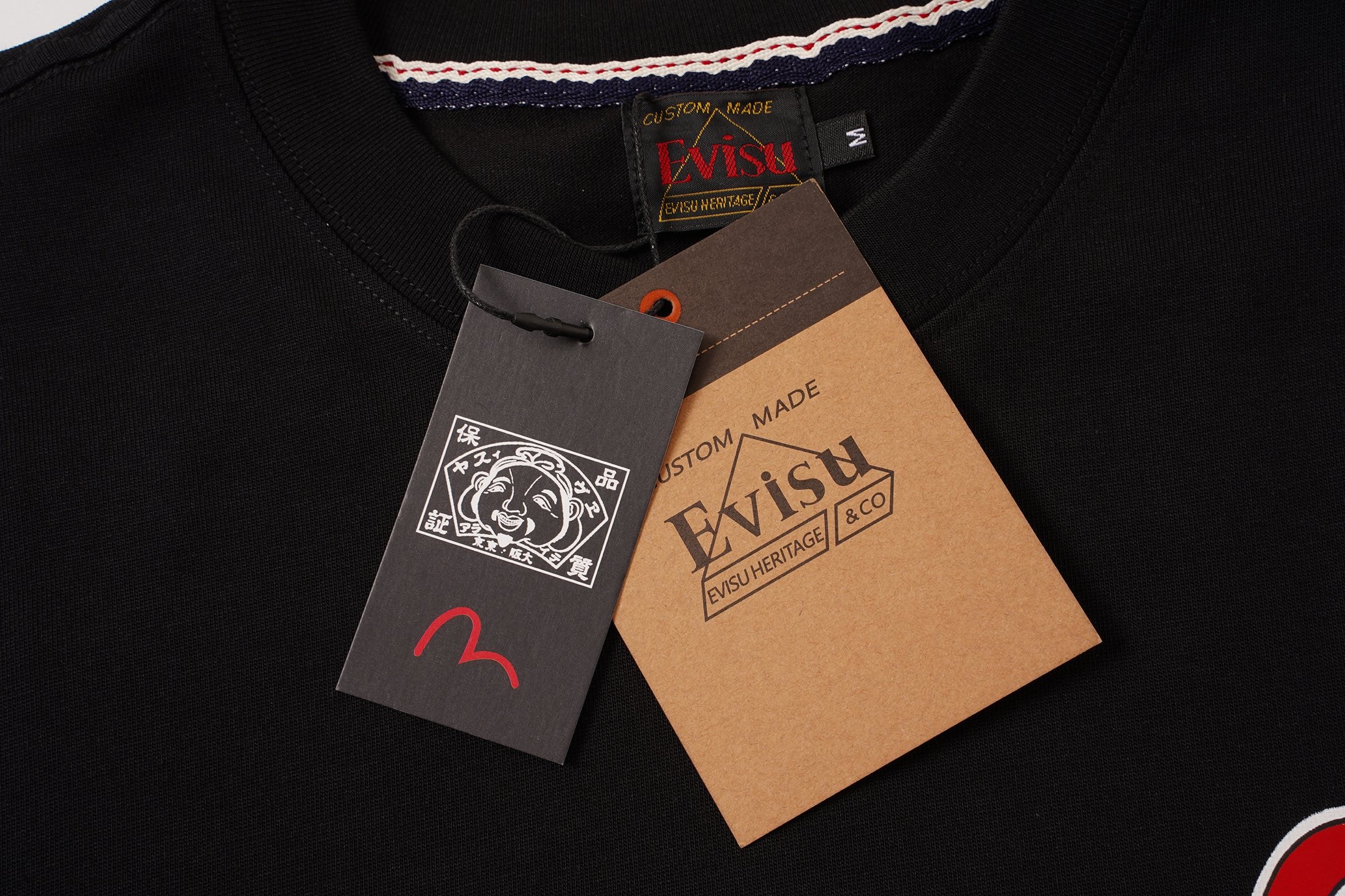 EVISU "Daruma Big M" Print Short-Sleeve T-Shirt