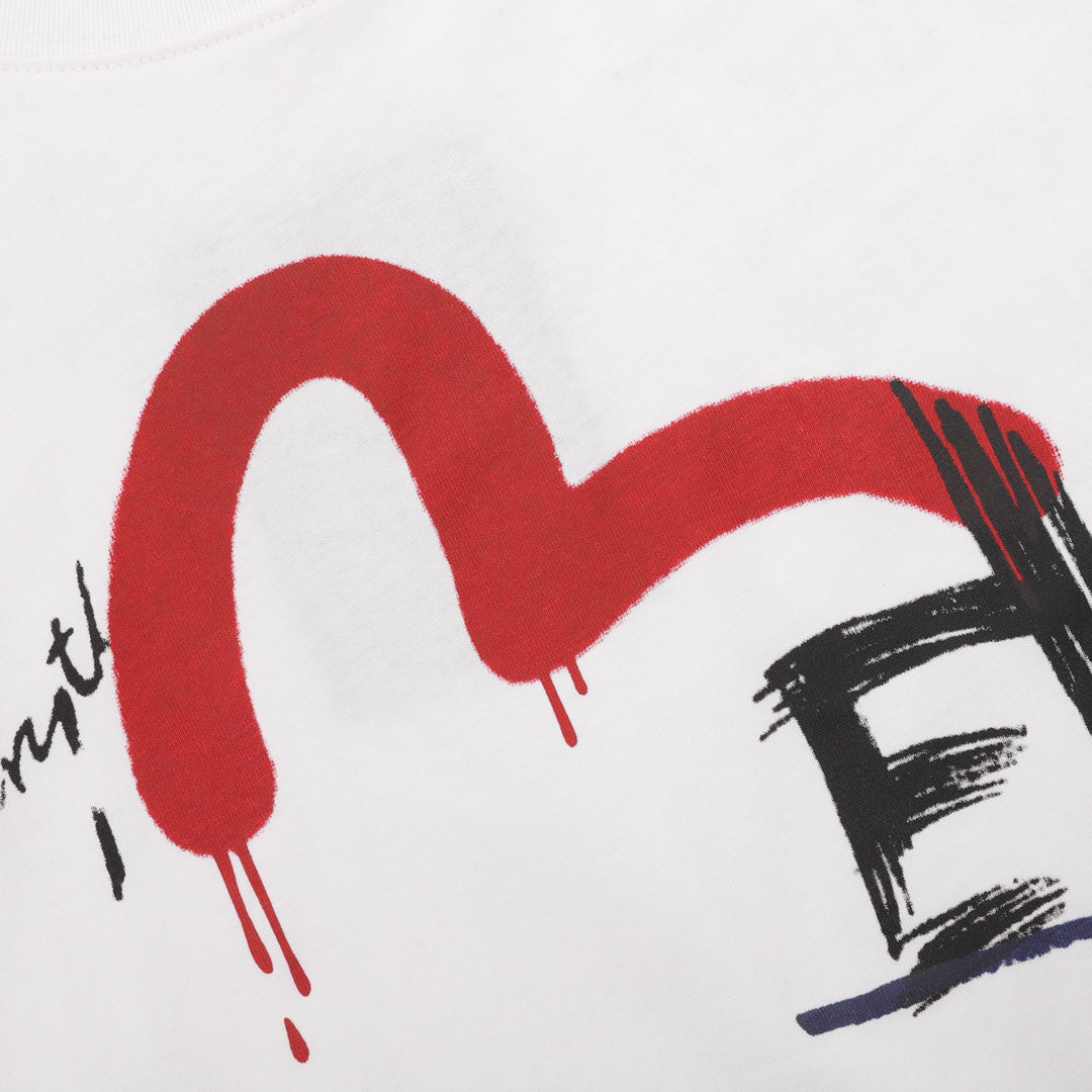 EVISU brand "Graffiti Big M" T-shirt is