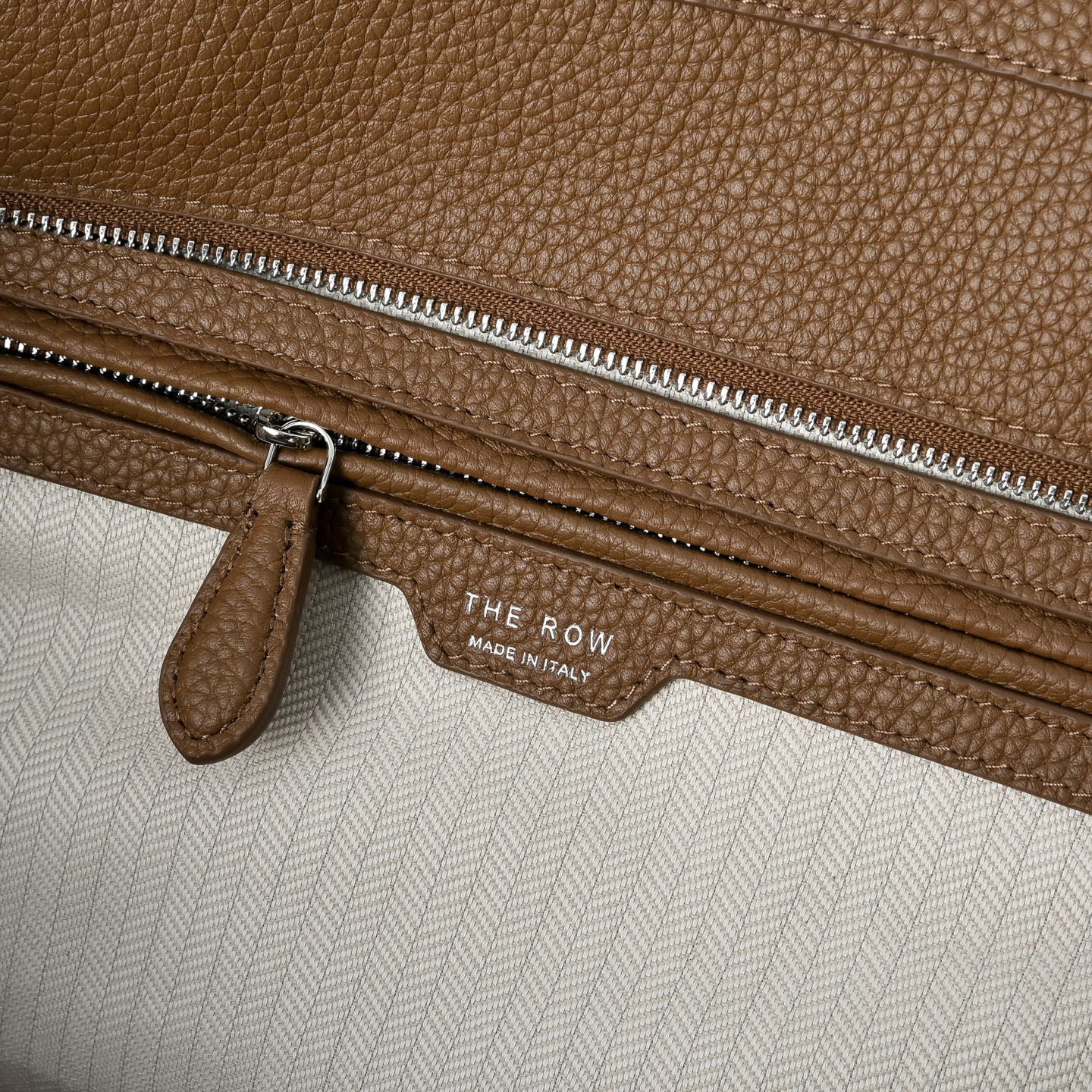 The Row Marlo Large Textured Leather Tote | 43×20×30cm Commuter Bag | Premium Italian Cowhide Shoulder Bag