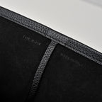 The Row Park Bucket Bag Large | 38cm Pebbled Calfskin Water Bucket Tote | Black Shoulder Bag