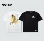 EVISU "Koi Leaping Over the Dragon Gate" Printed Short-Sleeve T-Shirt