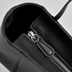 The Row Terrasse To Go Mini Shoulder Bag | 27cm Soft Lambskin Underarm Bag | Black Minimalist Handbag