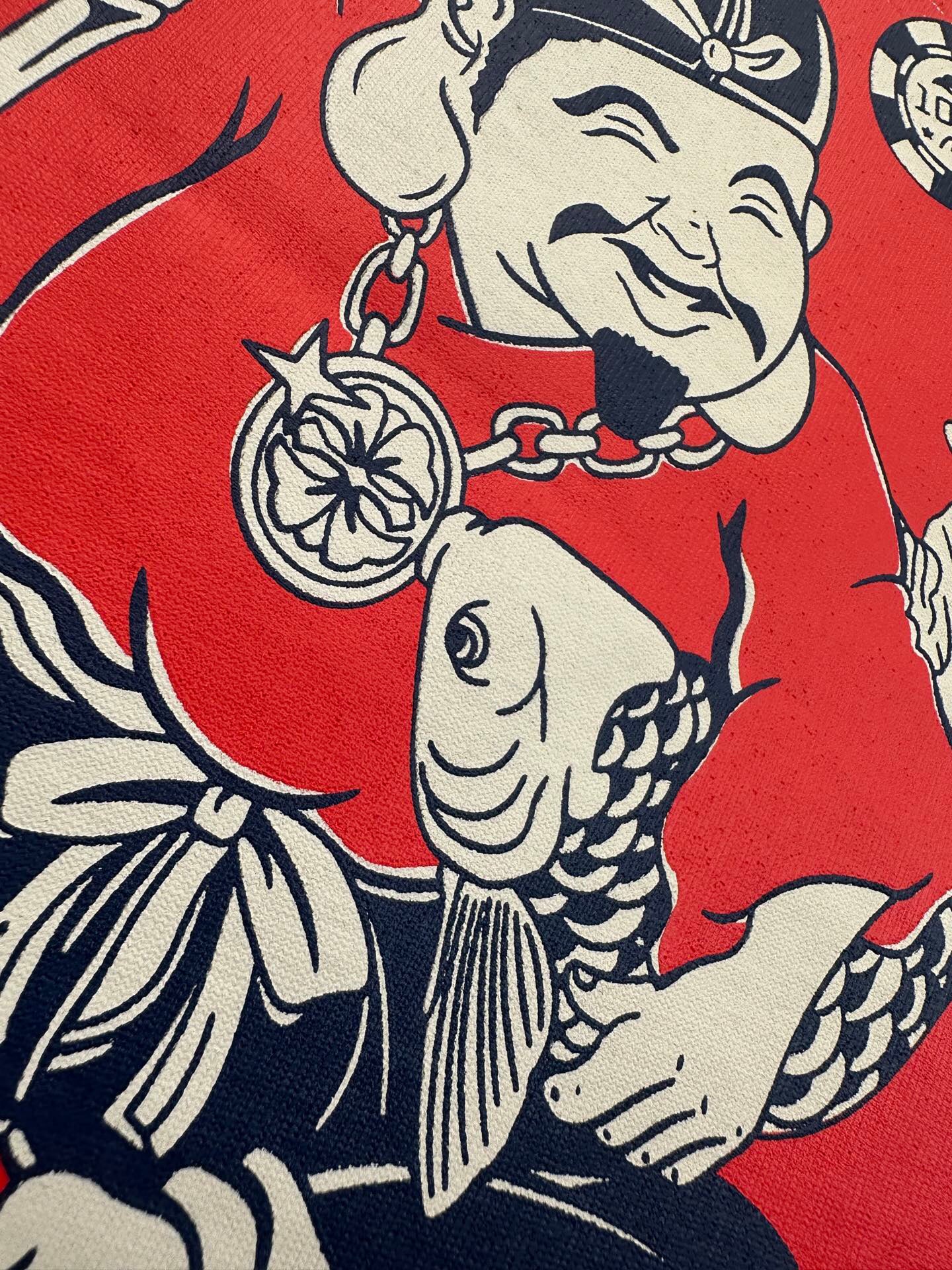 EVISU T-Shirt with a Vintage Poster Style