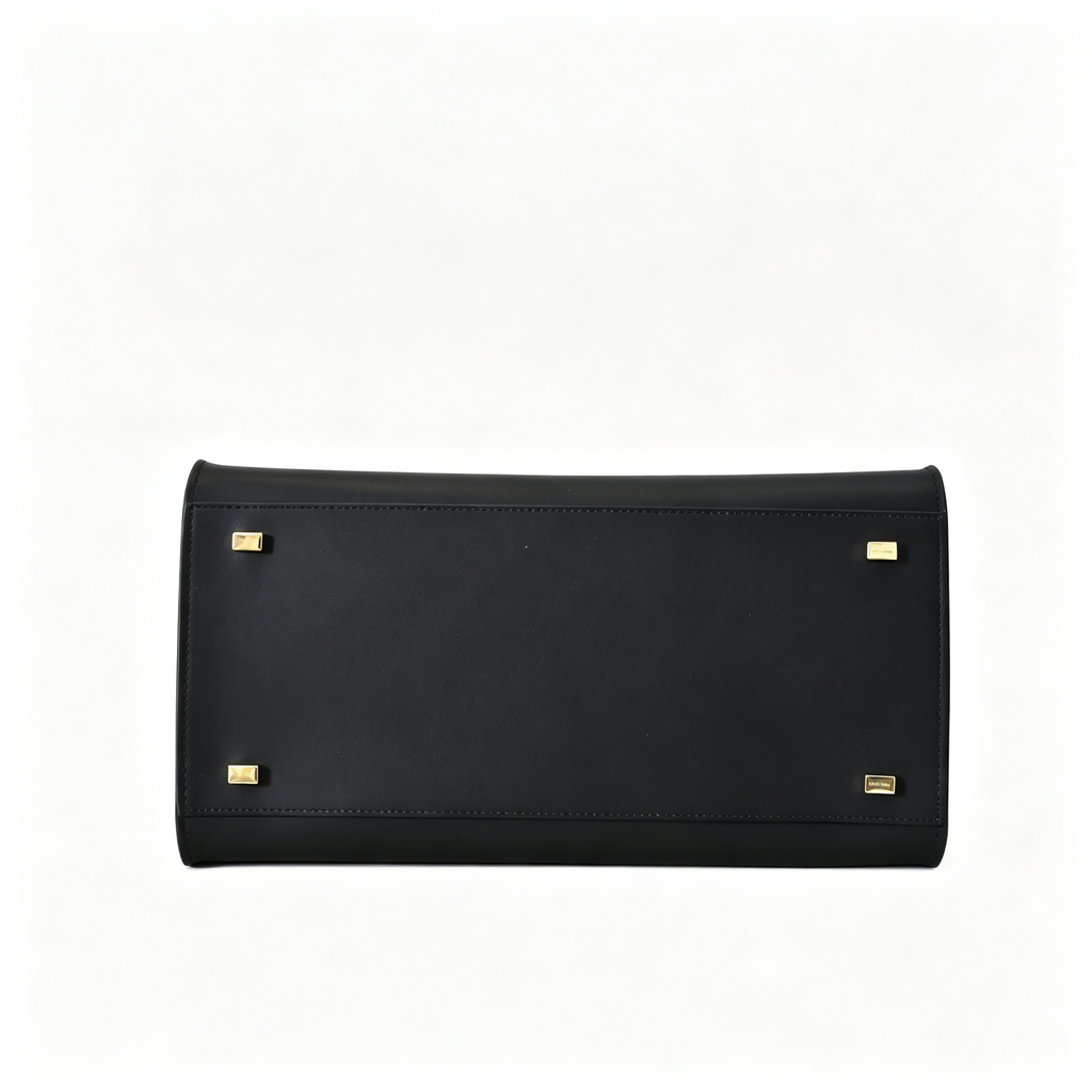 Soft Margaux 12 Bag in Pebbled Leather – Elegant Women’s Shoulder & Crossbody Tote, Black/Brown