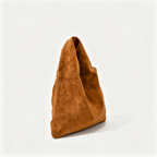 The Row Bindle Medium Suede Shoulder Bag | 36cm Hobo Tote | Caramel Slouchy Handbag