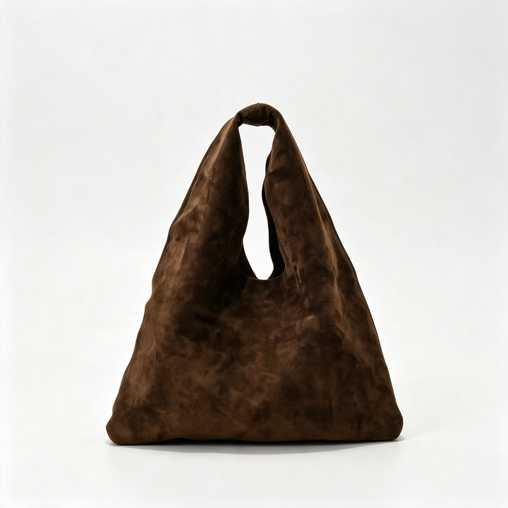 The Row Bindle Medium Suede Shoulder Bag | 36cm Hobo Tote | Caramel Slouchy Handbag