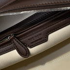 The Row Margaux 17 Satchel Bag | 30cm Premium Calfskin Leather Tote | Espresso Mini Handbag