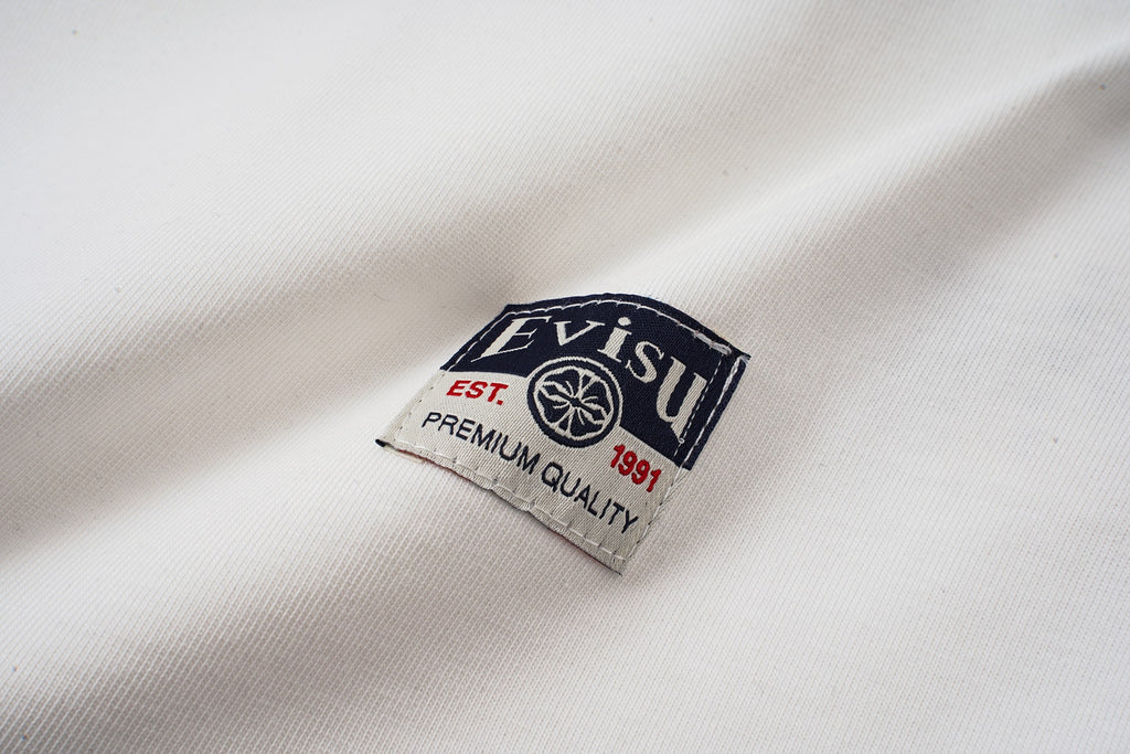 EVISU Black Daruma & Large "M" Print Short-Sleeve T-Shirt