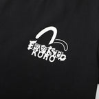EVISU KURO Series White Crew-Neck Short-Sleeve T-Shirt