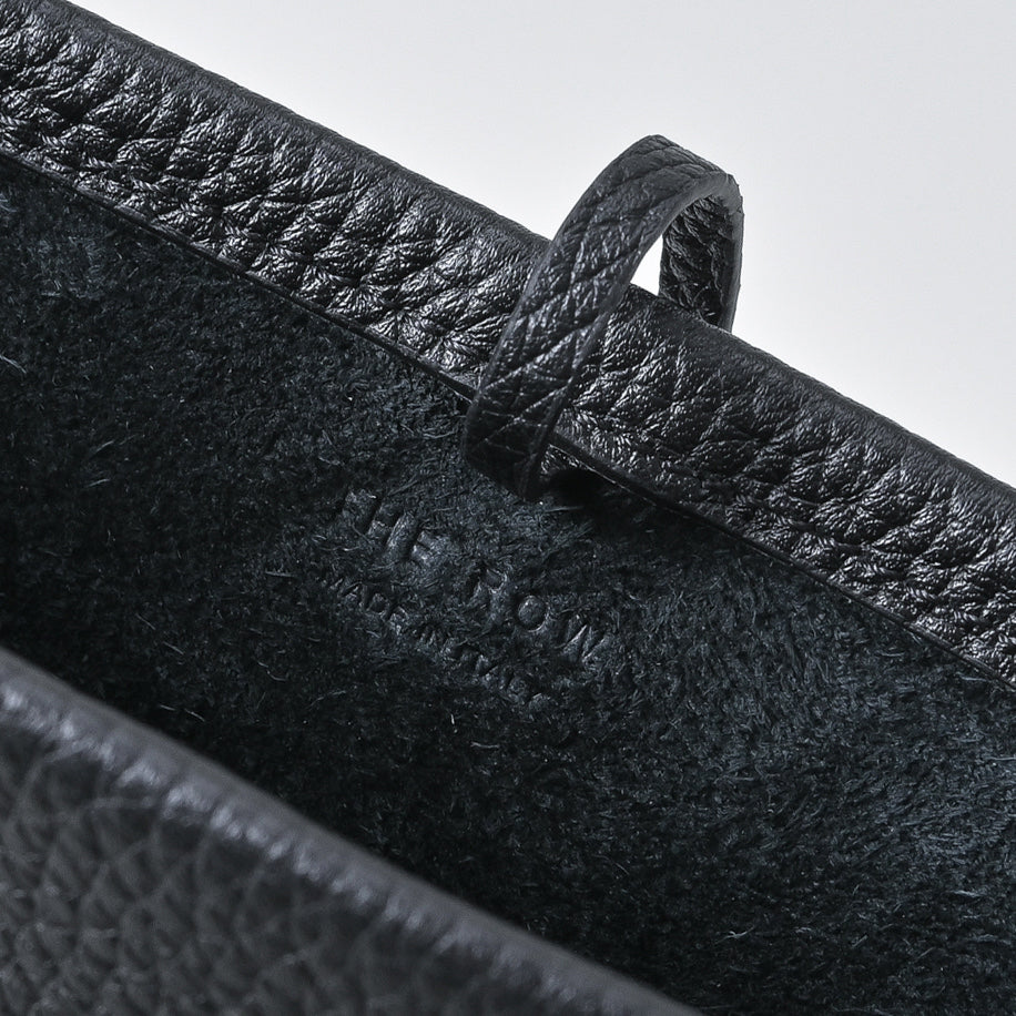 The Row N/S Park Mini Bucket Bag – Minimalist Leather Crossbody with Adjustable Strap,