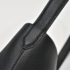 The Row N/S Park Medium Tote Bag | 30cm Pebbled Calfskin Bucket Bag | Black Leather Shoulder Tote