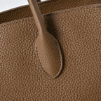 The Row Marlo Large Textured Leather Tote | 43×20×30cm Commuter Bag | Premium Italian Cowhide Shoulder Bag
