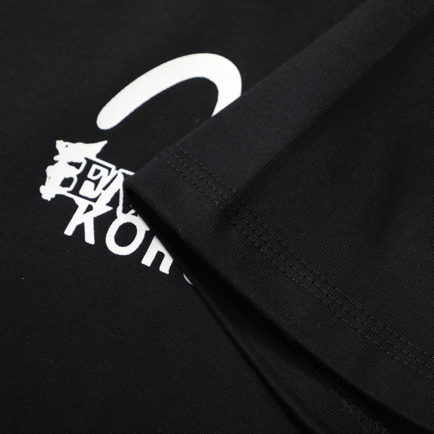 EVISU KURO Series White Crew-Neck Short-Sleeve T-Shirt