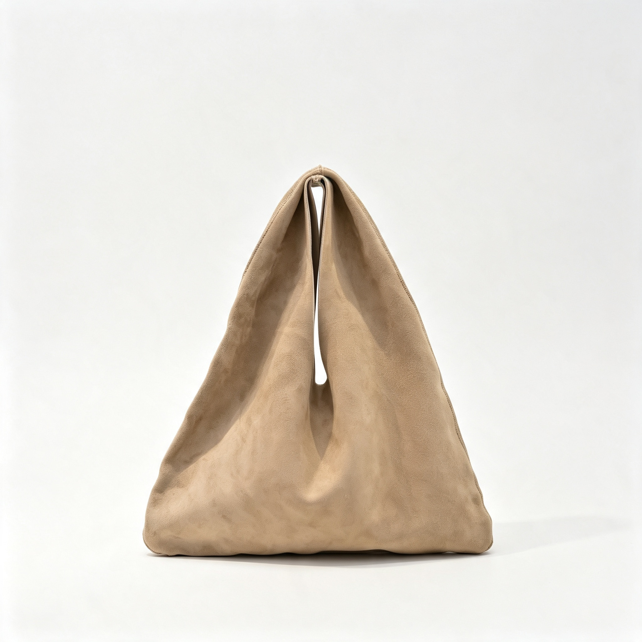 The Row Bindle Medium Suede Shoulder Bag | 36cm Hobo Tote | Caramel Slouchy Handbag