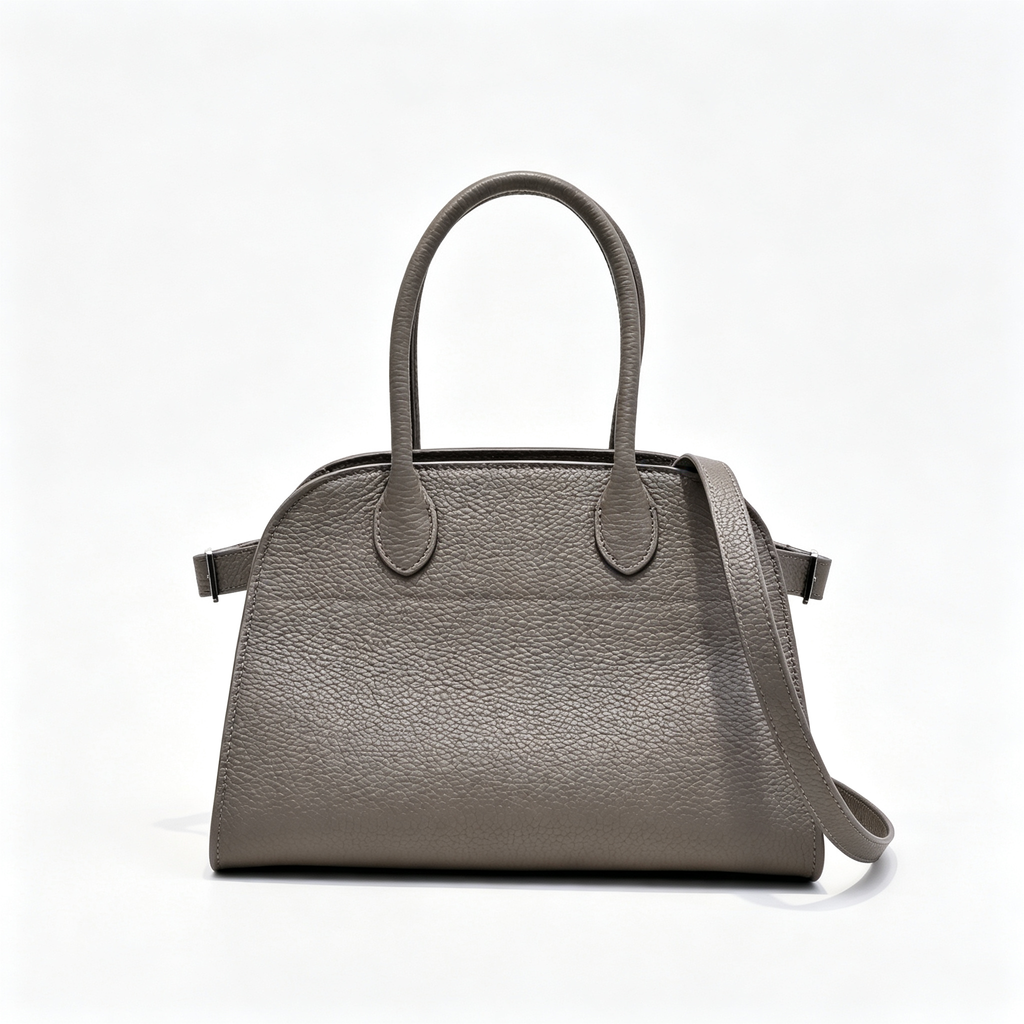 The Row Soft Margaux 12 Leather Tote Bag | Large Capacity Commuter Handbag with Detachable Strap | Women's Designer Shoulder Bag