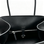 The Row Margaux 15 Medium Bag | 38cm Smooth Calfskin Leather Top Handle Bag | Black Margaux Tote