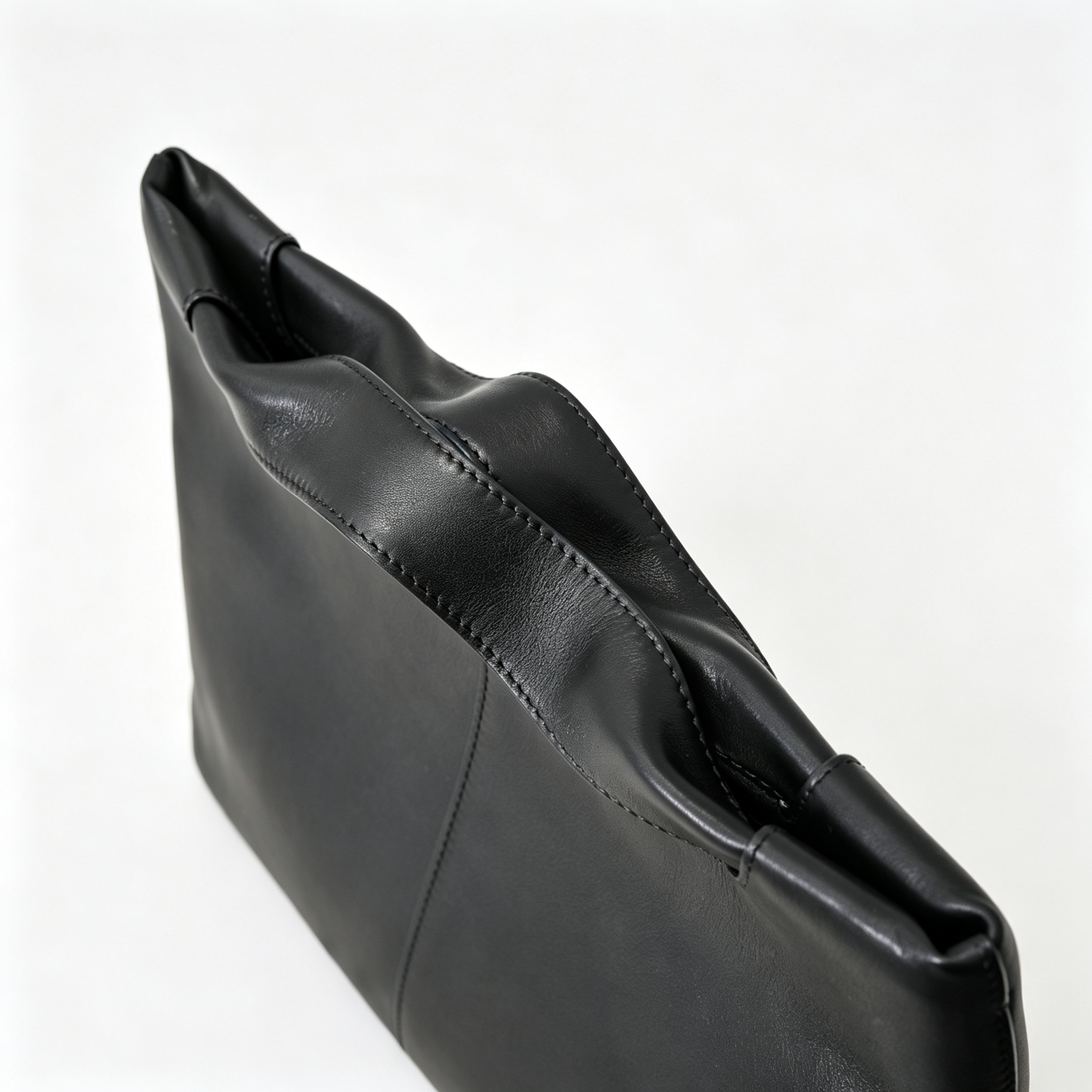The Row Camden Medium Leather Bag | 32cm Black Smooth Calfskin Shoulder Bag | Minimalist Crossbody Tote