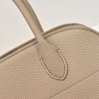 The Row Soft Margaux 15 Leather Tote Bag | Large Capacity Commuter Handbag with Detachable Strap | Women's Designer Shoulder Bag