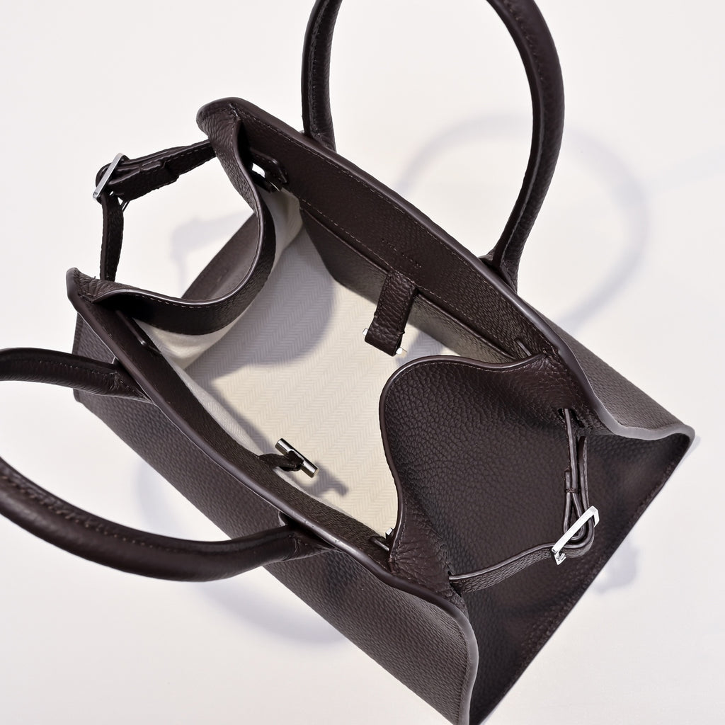 The Row Soft Margaux 12 Leather Tote Bag | Large Capacity Commuter Handbag with Detachable Strap | Women's Designer Shoulder Bag