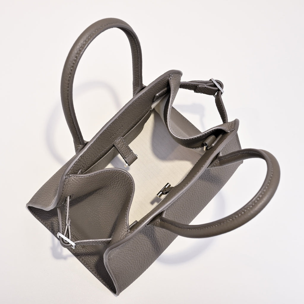 The Row Soft Margaux 12 Leather Tote Bag | Large Capacity Commuter Handbag with Detachable Strap | Women's Designer Shoulder Bag