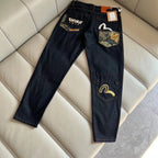 EVISU Multi-Pocket Jeans with Heavyweight Embroidery